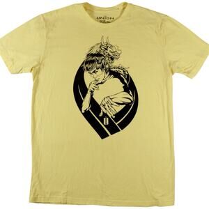 The Union Men's Bruce Lee Graphic T-Shirt Dragon‎ Streetwear Yellow Size Large